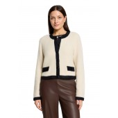 Betty Barclay - 5487 2016 Zachte gilet in ecru zwarte boord.